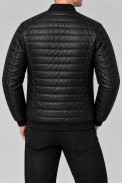 Куртка мужская однотонная экокожа  -уценка, цвет черный, 214R608-U - фото № 3