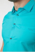 Сорочка чоловіча однотонна  -уцінка, колір бірюзовий, 214R7005-U-8 - фото № 4
