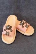 Шлепанцы женские с аппликацией, цвет персиковый, 243R5028-2 оптом - фото № 2