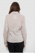 Сорочка жіноча однотонна  -уцінка, колір світло-бежевий, 230R068-8-U-38 - фото № 3