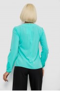 Блуза однотонна, колір м'ятний, 230R306 - фото № 3