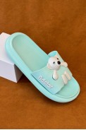 Шльопанці жіночі з аплікацією, колір м'ятний, 243R5028-2 - фото № 2