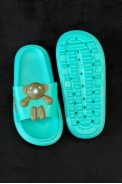 Шлепанцы женские с аппликацией, цвет бирюзовый, 243R5028-2 - фото № 3