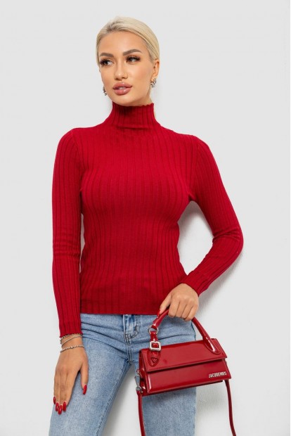 Гольф женский однотонный, цвет бордовый, 204R040