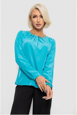 Блуза однотонная, цвет голубой, 230R306