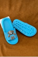 Шлепанцы женские с аппликацией, цвет голубой, 243R5028-2 - фото № 2