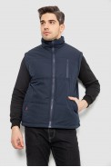 Жилет чоловічий однотонний утеплений, колір синій, 244RF2-2 - фото № 0