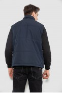 Жилет чоловічий однотонний утеплений, колір синій, 244RF2-2 - фото № 3