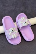 Шлепанцы женские с аппликацией, цвет сиреневый, 243R5028-2 - фото № 0