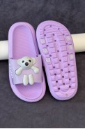 Шлепанцы женские с аппликацией, цвет сиреневый, 243R5028-2 - фото № 3