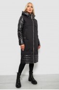 Куртка жіноча довга демісезонна, колір чорний, 244R796 - фото № 3