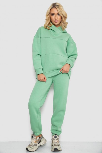 Спортивний костюм жіночий на флісі  -уцінка, колір фісташковий, 247R10765-U-24