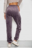 Спортивные штаны велюровые женские на флисе  -уценка, цвет сливовый, 238R58649-1-U-8 - фото № 3