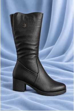 Сапоги женские зимние на меху, цвет черный, 243R12005