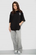 Футболка женская с принтом, цвет черный, 244R2030 - фото № 1