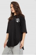 Футболка женская с принтом, цвет черный, 244R2030 - фото № 2