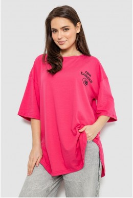 Футболка жіноча з принтом, колір рожевий, 244R2030