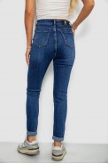Джинси жіночі однотонні Skinny, колір синій, 244R6672 - фото № 3