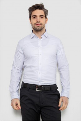 Рубашка мужская однотонная, цвет белый, 186R2534