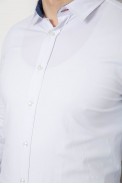 Рубашка мужская однотонная, цвет белый, 186R2534 оптом - фото № 4