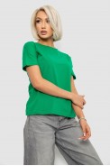 Футболка жіноча однотонна  -уцінка, колір зелений, 204R3333-U - фото № 2
