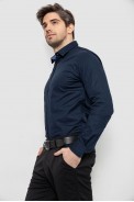 Сорочка чоловіча однотонна, колір синій, 186R2534 - фото № 2