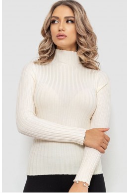 Гольф жіночий однотонний  -уцінка, колір кремовий, 204R040-U-2