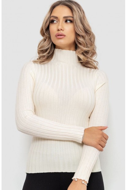 Гольф жіночий однотонний  -уцінка, колір кремовий, 204R040-U-2