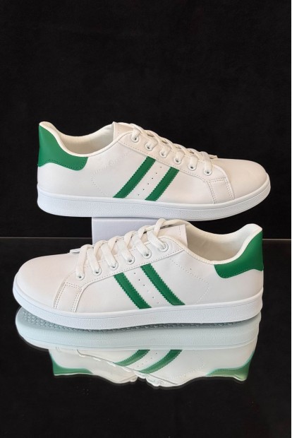 Кеди чоловічі, колір біло-зелений, 248RR229