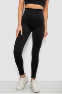 Лосини жіночі однотонні з принтом, колір чорний, 214R933 оптом - фото № 0