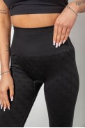 Лосини жіночі однотонні з принтом, колір чорний, 214R933 оптом - фото № 4