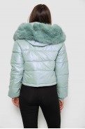Куртка женская демисезонная короткая, цвет мятный, 244R23-9 - фото № 4