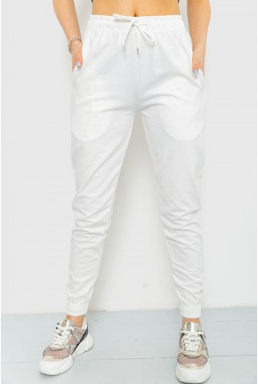 Спорт штаны женские, цвет белый, 220R040