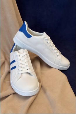 Кеды мужские, цвет бело-синий, 248RR229