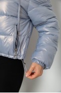 Куртка женская демисезонная короткая, цвет голубой, 244R23-9 - фото № 5