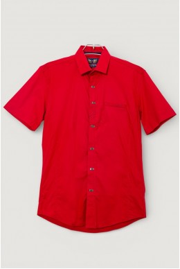Сорочка чоловіча однотонна, колір червоний, 214R7005