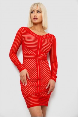 Платье женское на подкладке, цвет красный, 230R326