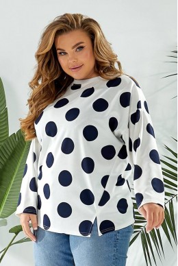 Світшот жіночий в горох, колір молочний, 257R332