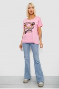 Футболка женская с принтом, цвет розовый, 244R2065 - фото № 1