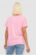 Футболка женская с принтом, цвет розовый, 244R2065 - фото № 3