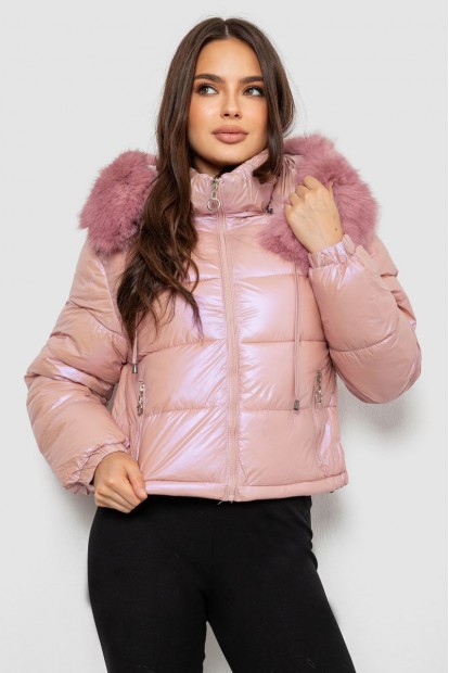 Куртка женская демисезонная короткая, цвет розовый, 244R23-9
