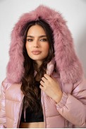 Куртка женская демисезонная короткая, цвет розовый, 244R23-9 - фото № 5