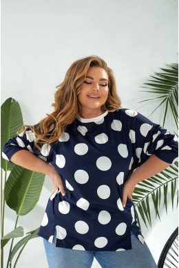 Світшот жіночий в горох, колір синій, 257R332