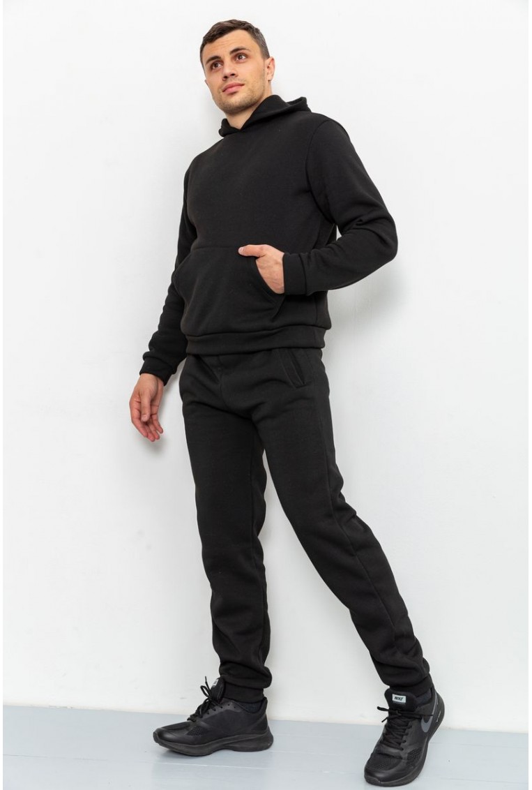 Купити Спортивний костюм чоловічий на флісі  -уцінка, колір чорний, 190R015-U-1 - Фото №5