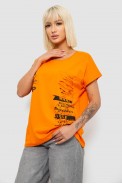 Футболка женская с принтом, цвет оранжевый, 244R2013-5 - фото № 2