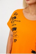 Футболка женская с принтом, цвет оранжевый, 244R2013-5 - фото № 4