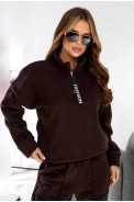 Спортивний костюм жіночий на флісі, колір шоколадний, 257R90 - фото № 7