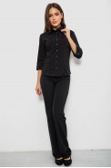 Рубашка женская однотонная  -уценка, цвет черный, 230R068-3-U-9 оптом - фото № 1