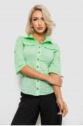 Сорочка жіноча однотонна  -уцінка, колір м'ятний, 230R068-5-U-54 - фото № 0