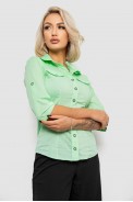 Сорочка жіноча однотонна  -уцінка, колір м'ятний, 230R068-5-U-54 - фото № 2